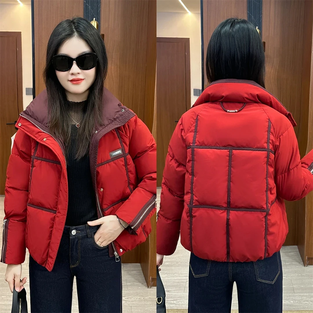 时尚休闲百搭宽松加厚2025新款冬季棉衣女士保暖韩版棉服