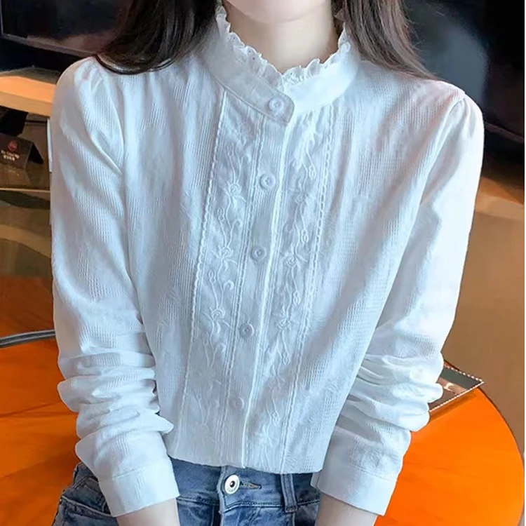 301-400秋季新款百搭显瘦气质减龄长袖衬衫女