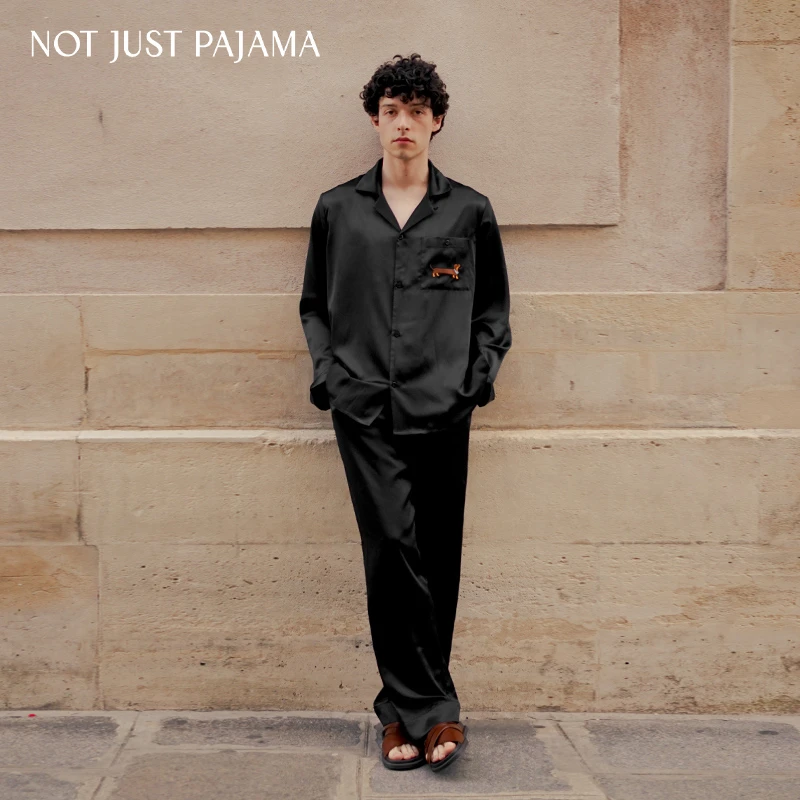 明星同款】Not Just Pajama 22姆米真丝睡衣男女同款长款套装