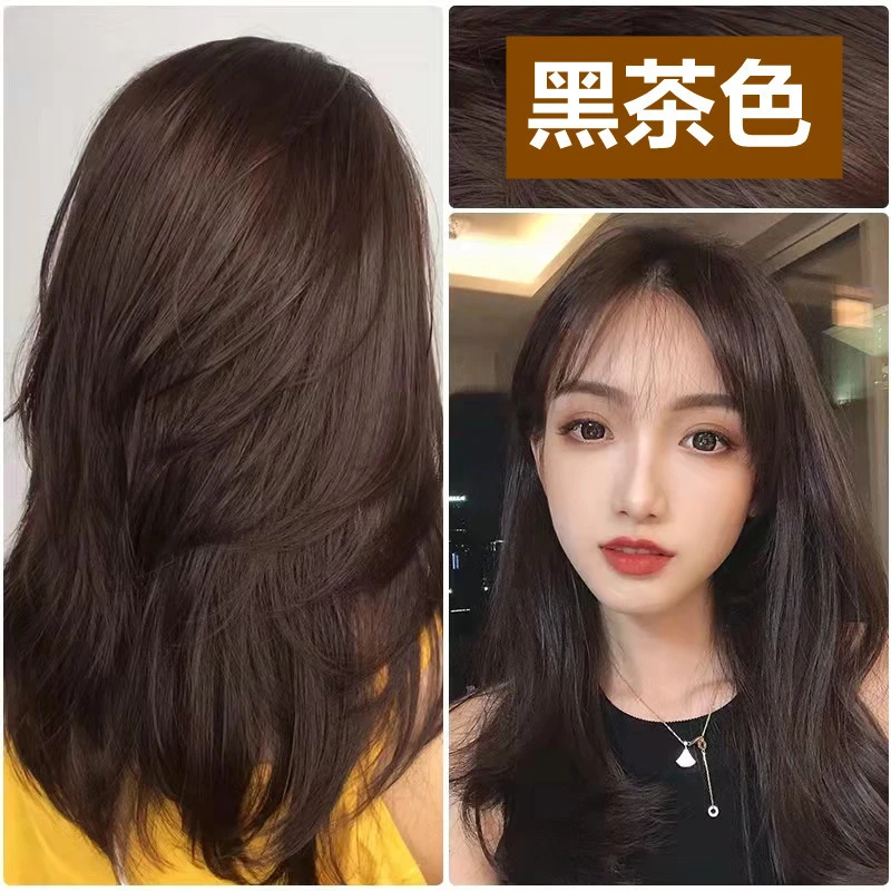 【单剂 到手两瓶】单剂 花香染 染发霜护理栗棕色按压lx-01