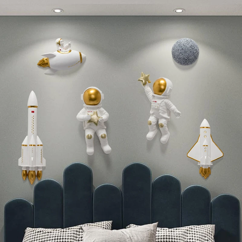 儿童房墙面装饰宇航员墙饰北欧风格创意背景墙壁挂件壁饰挂饰立体