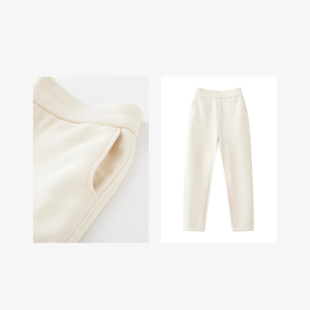 【8693】秋冬新款束腰加绒长裤