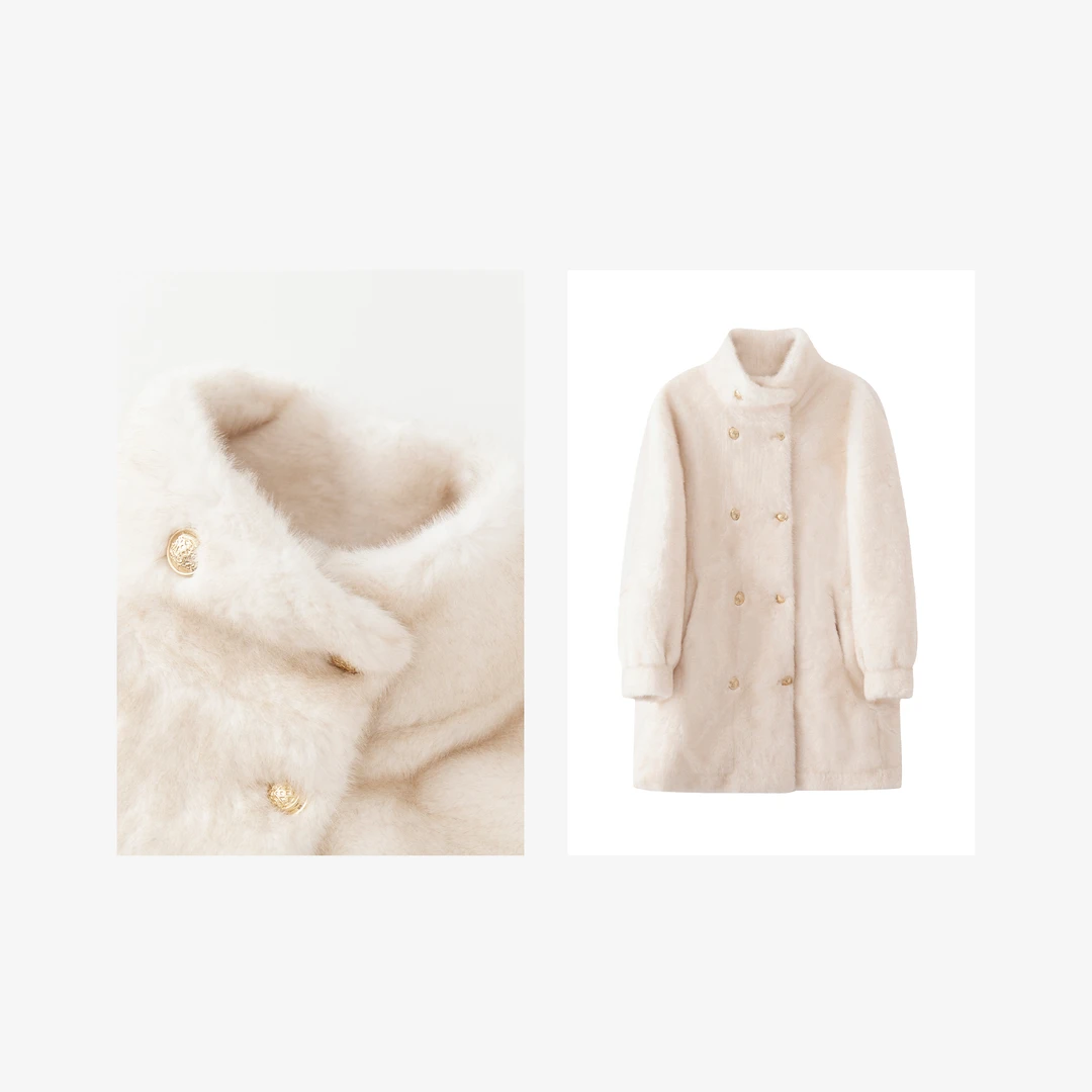 【23375】秋冬新款加厚气质长款外套