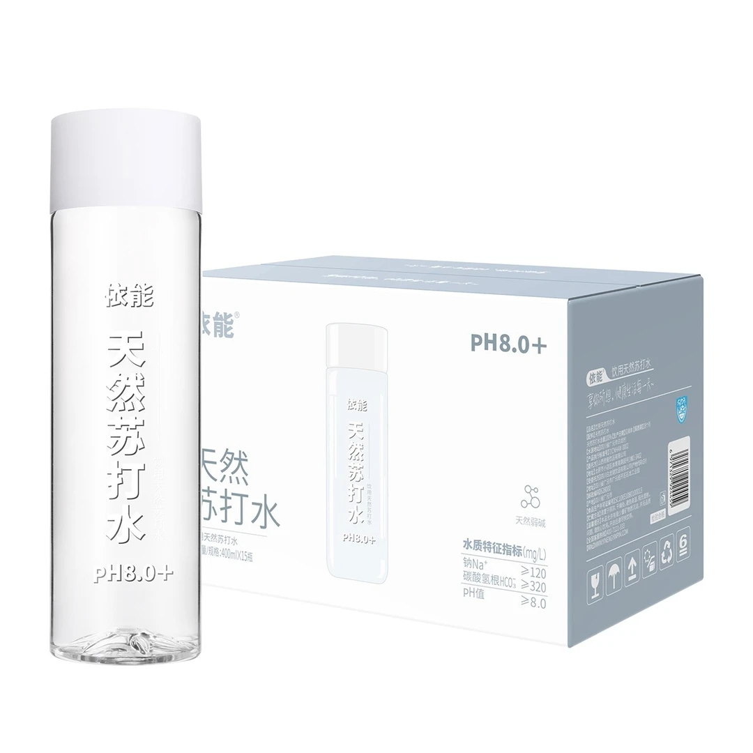 【依能】天然苏打水弱碱性清爽饮用水灌装PH值8.0+400ml*15瓶商务