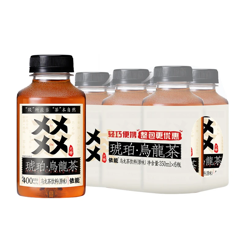 【依能】乌龙茶饮料添加特级茶叶肉桂无糖0能量0脂350ml*6瓶装