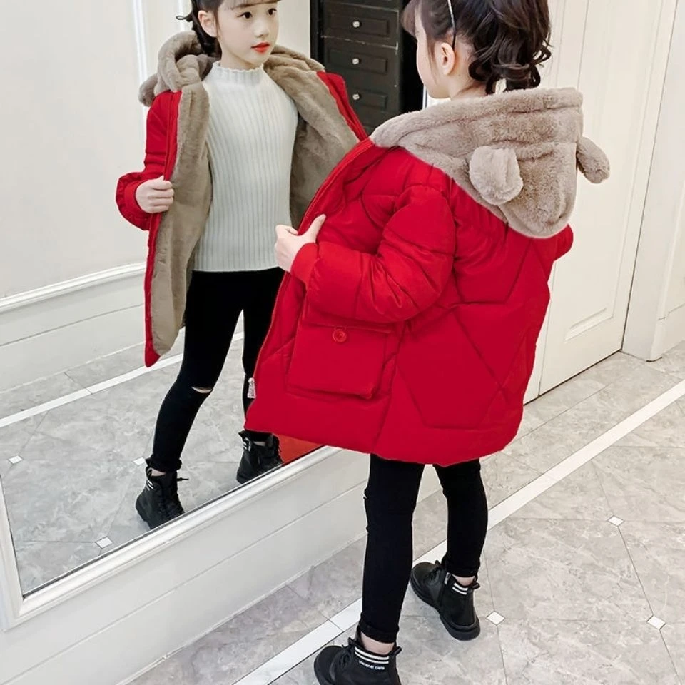 【巴啦甄选】儿童冬天外套2023年新款棉袄女童中长款棉衣冬季外穿
