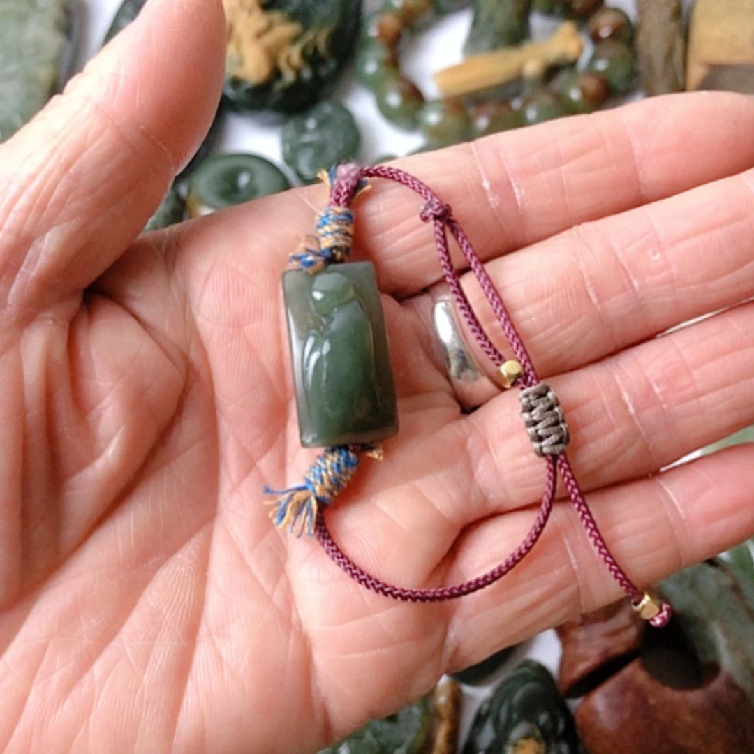【闪购商品】岫岩河磨玉(透闪石质玉)挂件未镶嵌