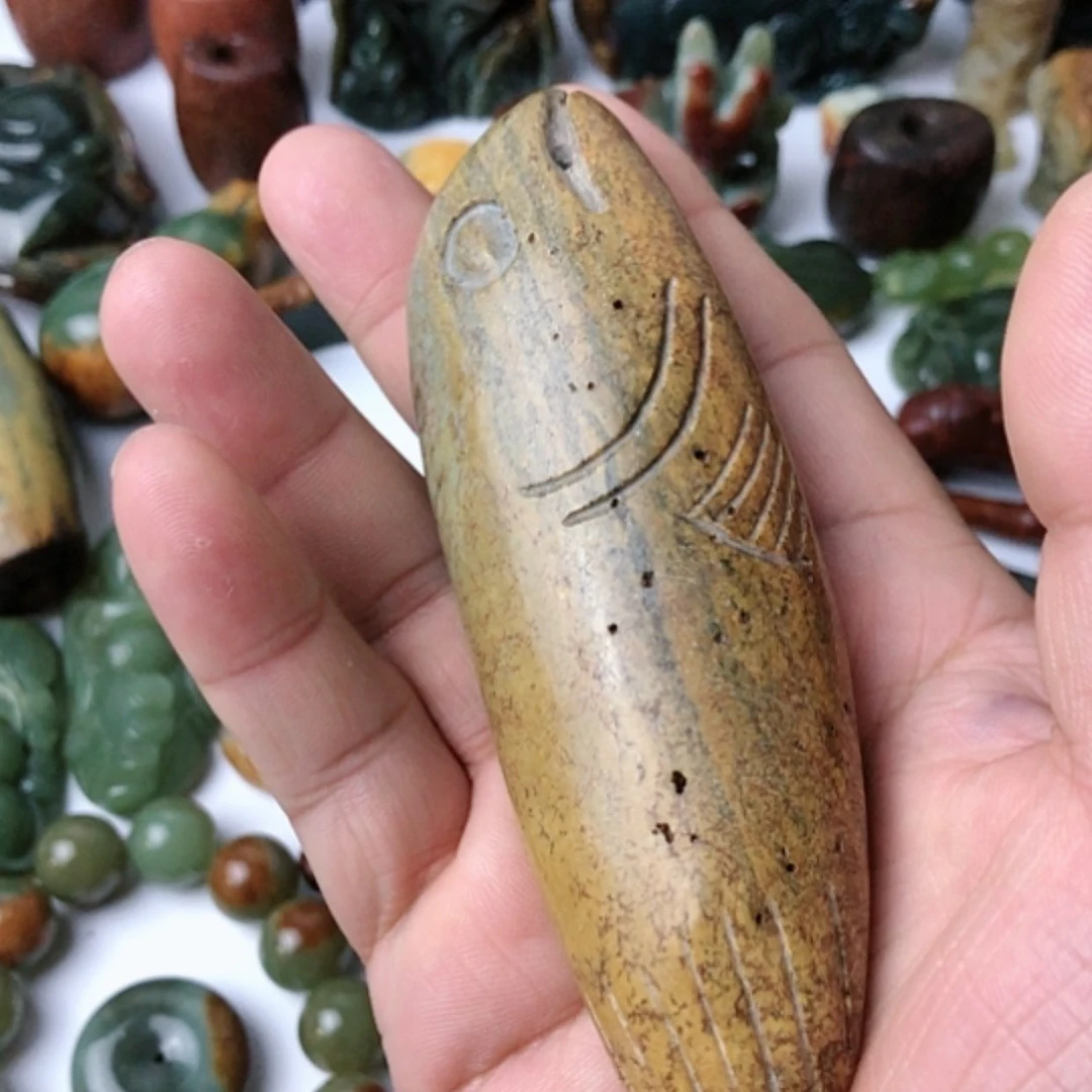 【闪购商品】岫岩河磨玉（透闪石质玉）把件未镶嵌R****.