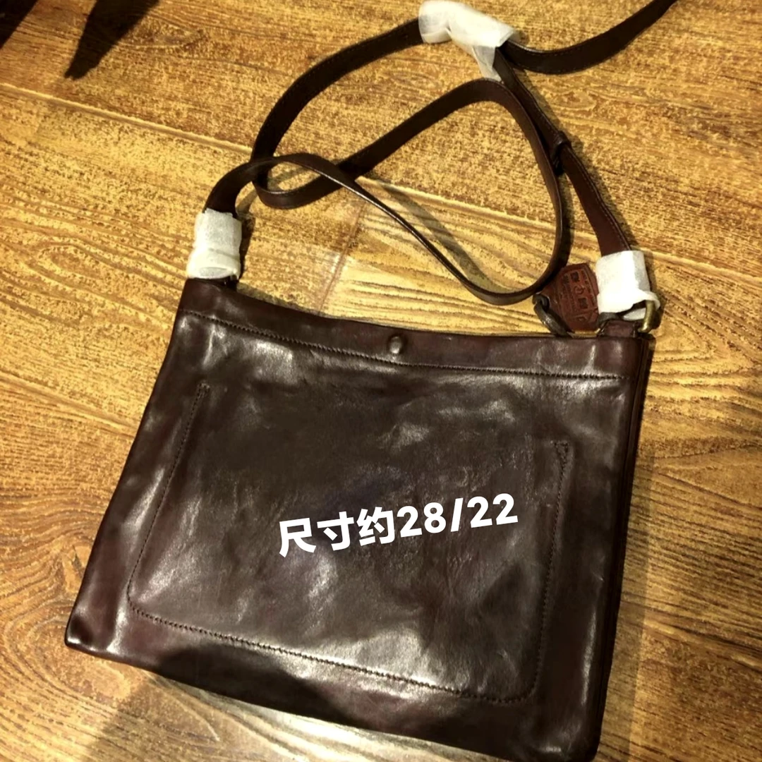 制道手工女士男士单肩斜挎包复古马皮休闲皮口袋个性简约百搭