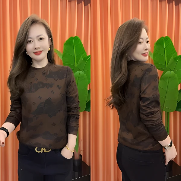 【亚琴男装】2024时尚潮流男士秋冬日常百搭显瘦高端轻奢圆领T恤