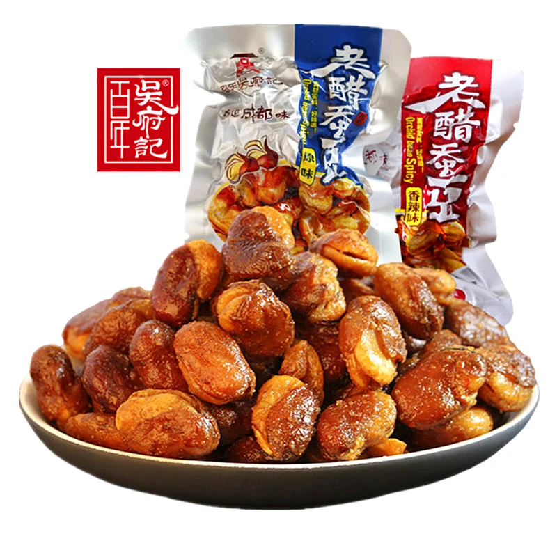 百年吴府记老醋蚕豆458g*2袋原味香辣味四川特产兰花豆小零食怪味