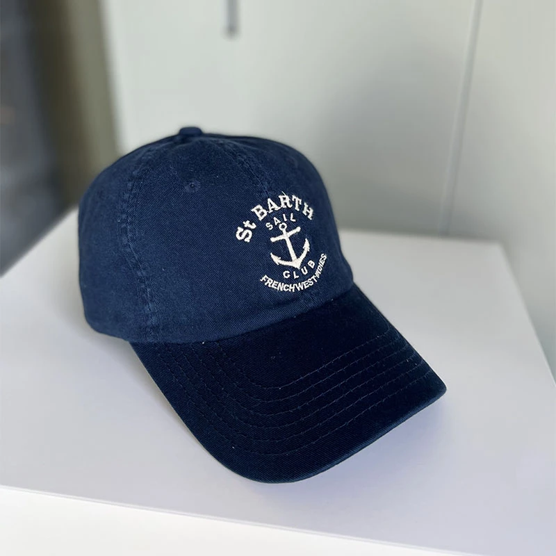 韩版St-BARTH刺绣棒球帽软顶帽子显脸小百搭鸭舌帽男女棒球帽