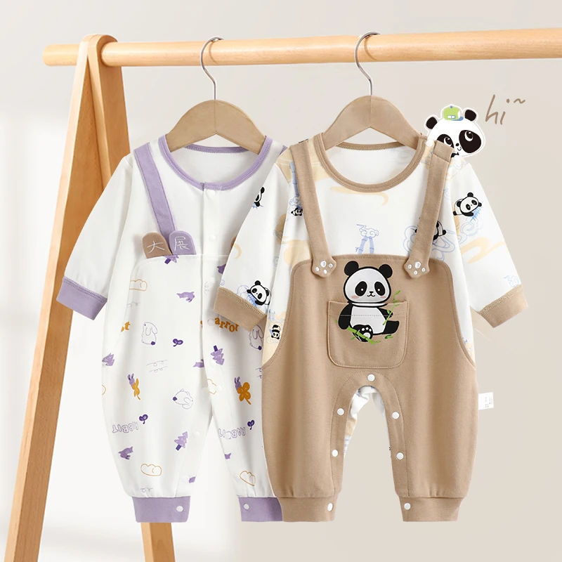 婴儿衣服春秋连体衣男女宝宝保暖内衣新生儿纯棉长袖哈衣爬服秋装