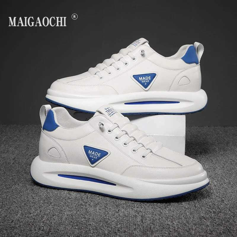 （平底款）夏秋新款男鞋2024低帮休闲运动鞋时尚百搭皮鞋男士潮鞋