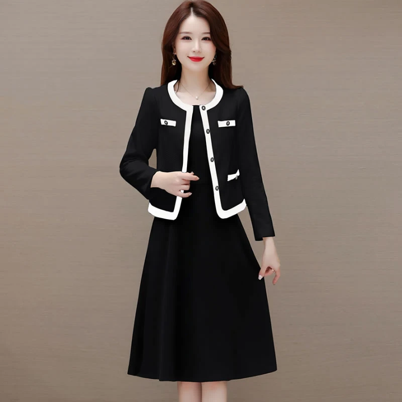 小香风连衣裙女春秋2024新款气质减龄品牌小个子贵妇人时尚裙子秋