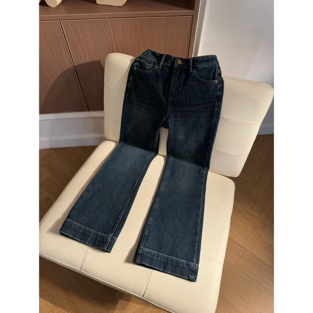 【蓝牛裤】路蔓法秋冬加厚四面弹力直筒九分高腰显瘦微喇裤MF-1559