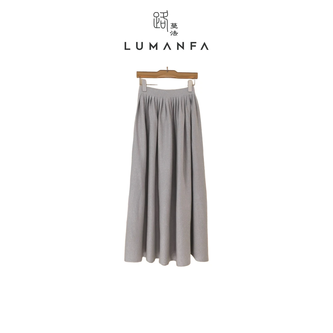 【休闲半身裙】路蔓法新款百搭气质简约显瘦高腰半身裙MF-1128