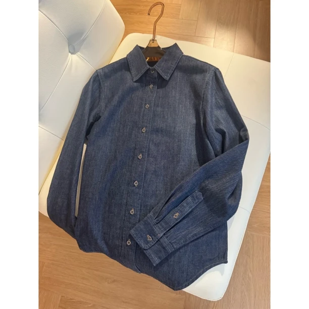 【经典牛仔】路蔓法新款百搭内搭牛仔衬衫叠穿开衫MF-1393