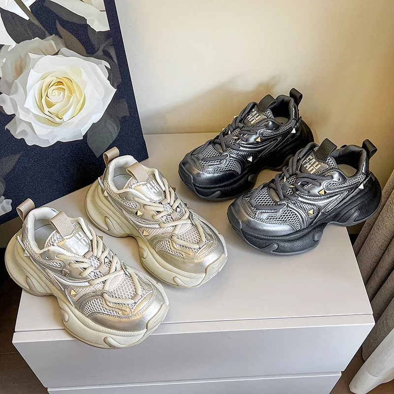 Fanmanxue/梵漫雪LH欧洲站街潮2024老爹鞋女新款超火时尚百搭女鞋