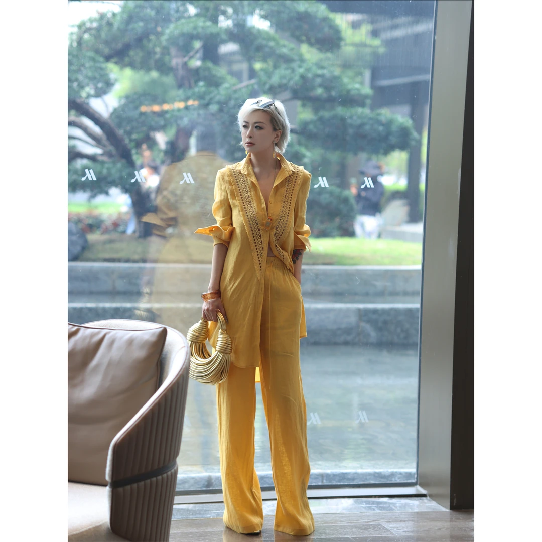 上玄水镜& 【繁花-裤子】品牌设计师女装 时尚气质裤子 24161382