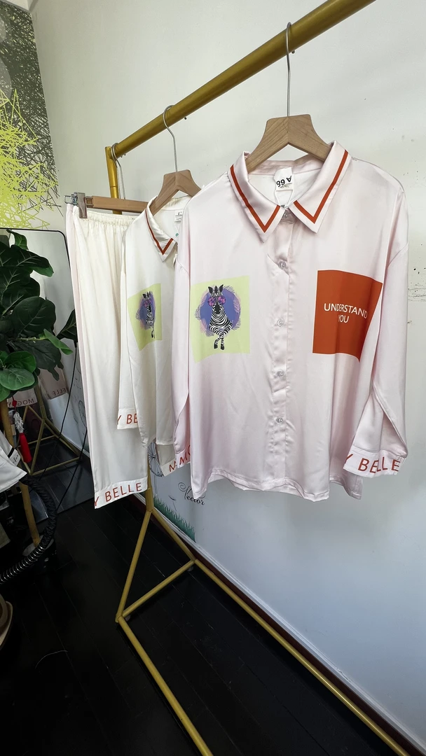 睡衣女春秋季冰丝凉感长袖长裤夏天新款可爱卡通秋冬款家居服套装