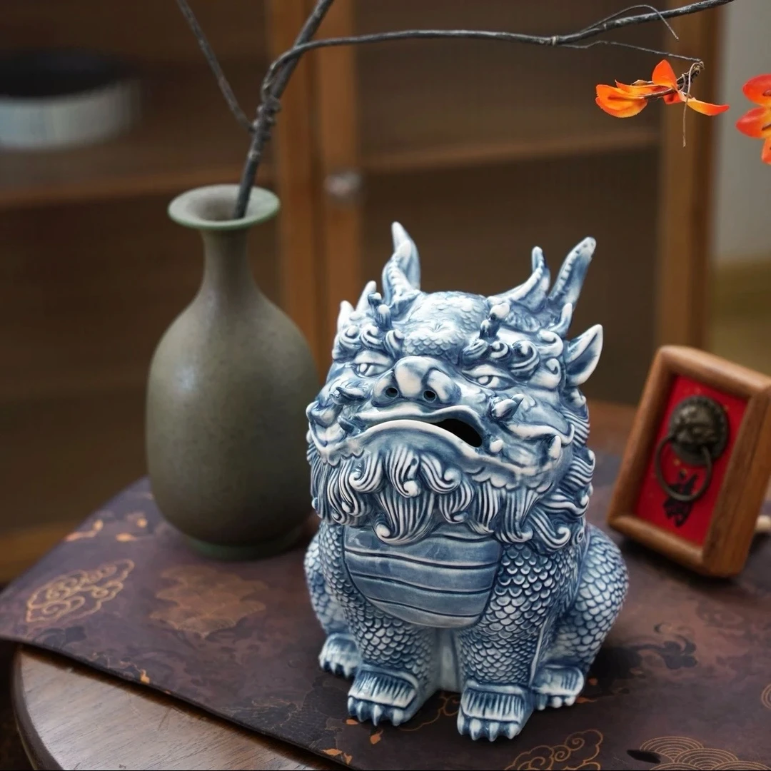 招财貔貅茶宠香炉摆件手工创意陶瓷玄关茶室茶桌摆件鬼迷日眼