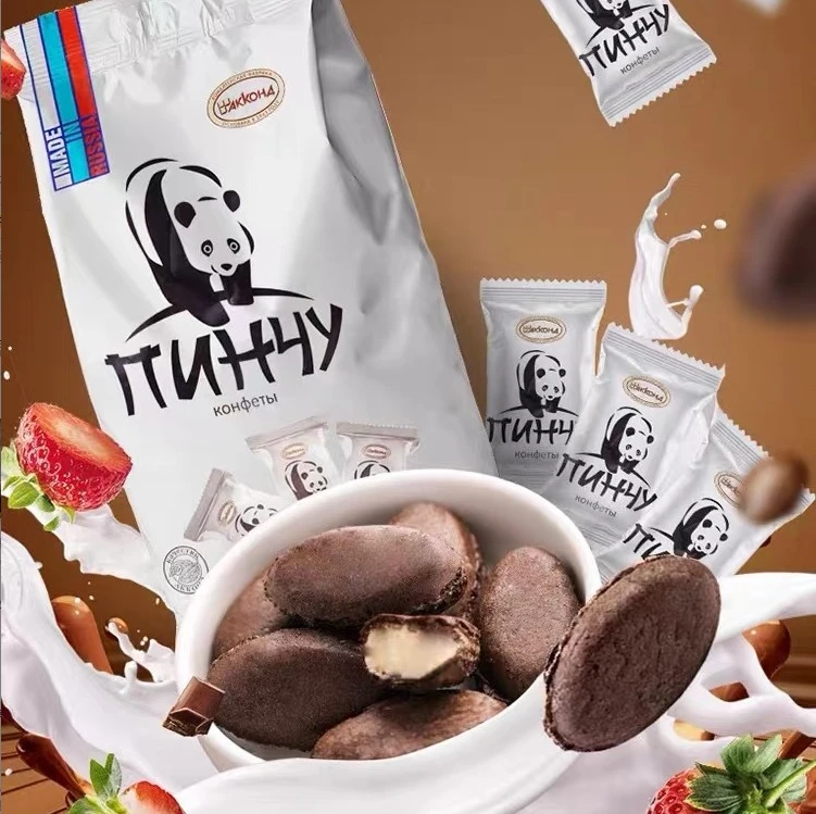 【源头进口】俄罗斯阿孔特美味夹心熊猫糖办公室零食（308g）即食营养