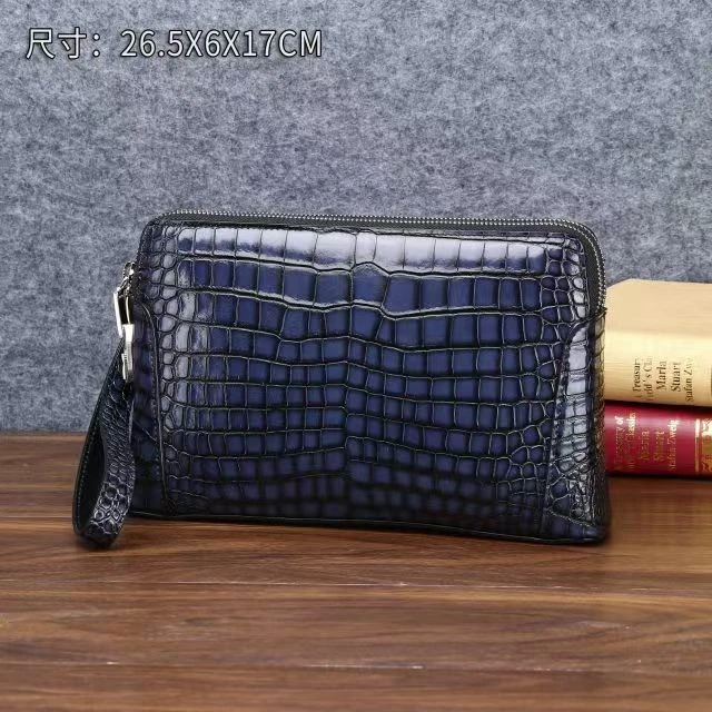 肚--擦色双拉链密码锁手包6380-2