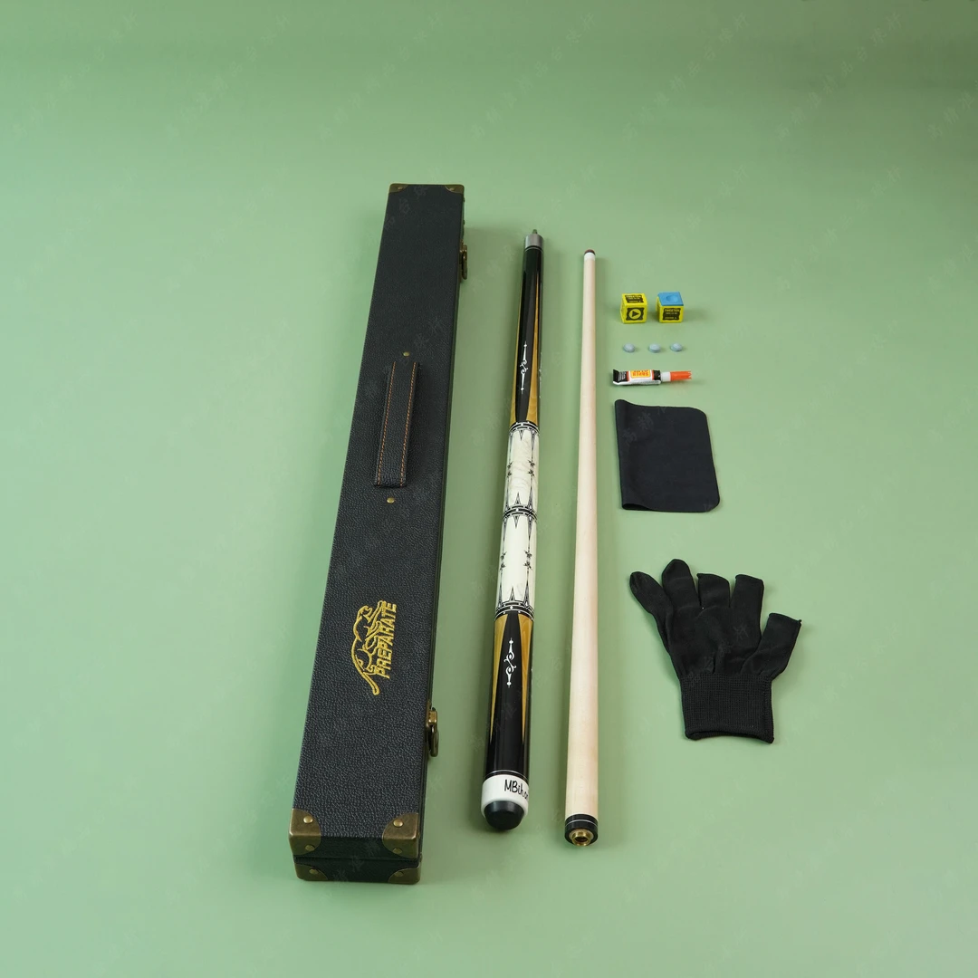 美洲豹同款裂地霸王优质枫木分体手工台球杆斯诺克中式黑八