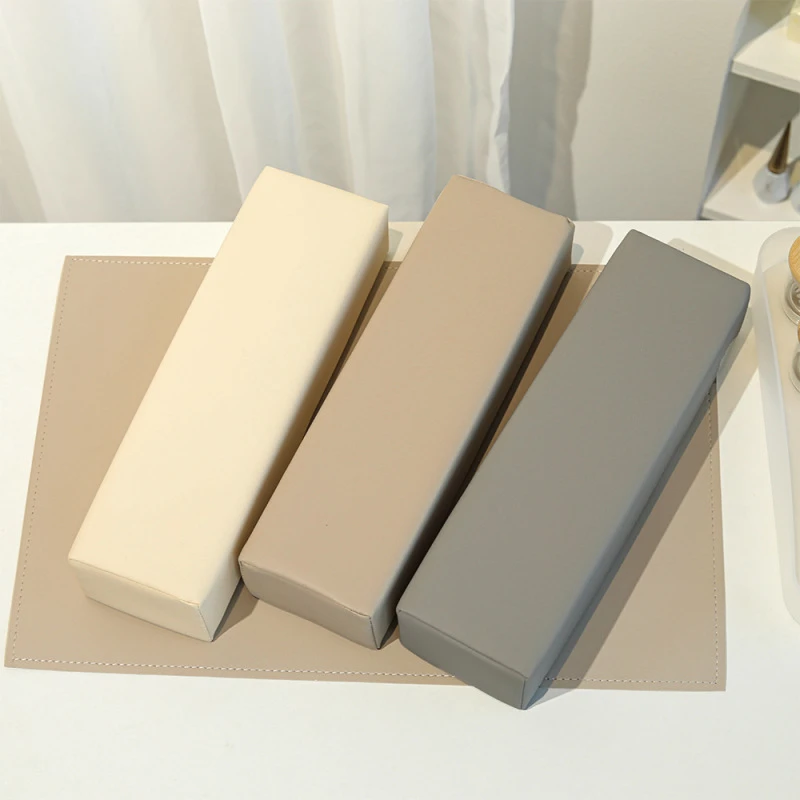 极简手枕垫美甲店专用日式奶油防污皮质手垫桌垫枕头垫工具