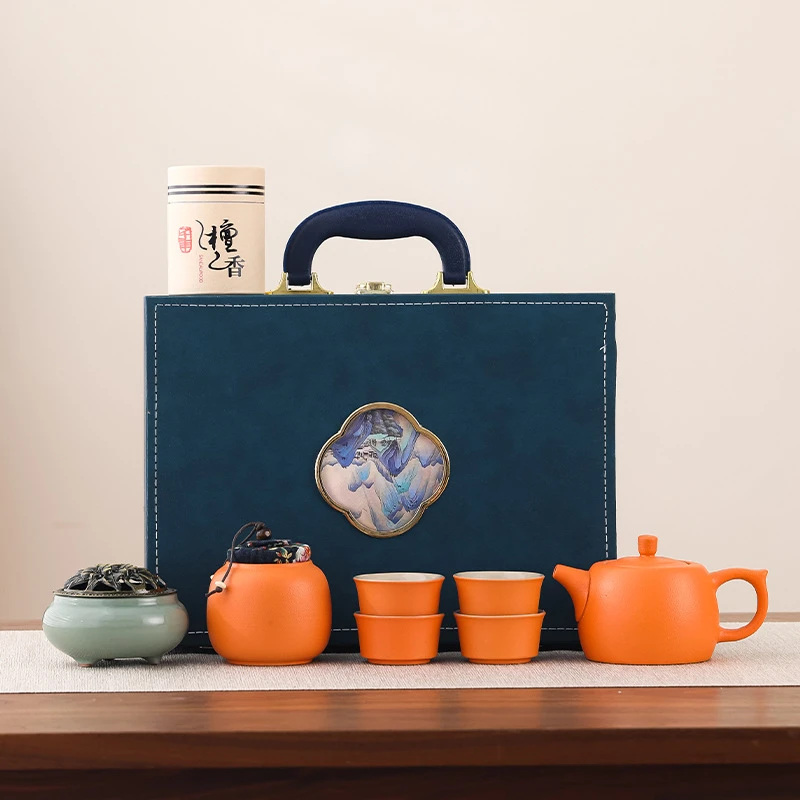 黑陶功夫茶具香道茶壶商务活动礼品公司开业伴手礼定制logo送客户