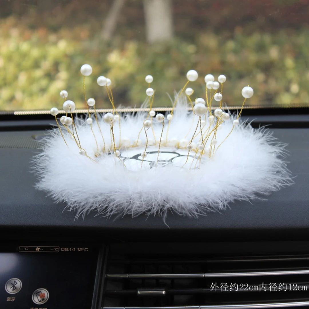 羽毛珍珠车载摆台防滑垫