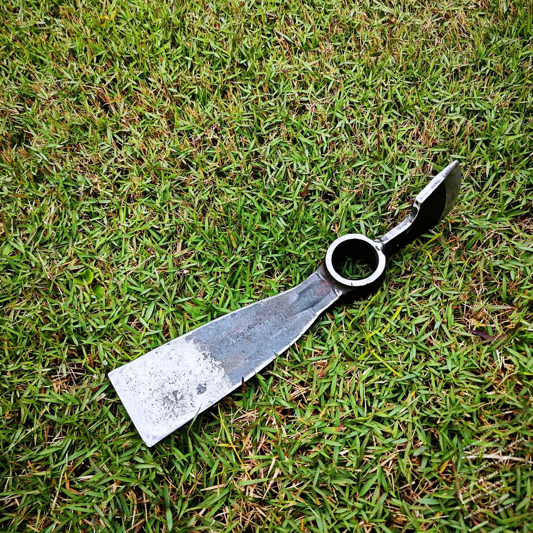 连杆锻打户外园林两用平口加长迷你锄头专业挖盆景桩药材锰钢野菜