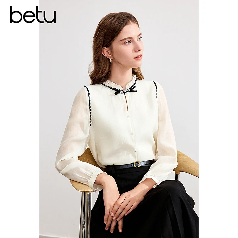 百图2025年春季新款衬衫2408T36