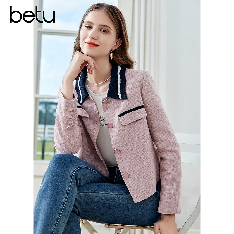 【达人专属】Betu/百图小香风短外套2308T54