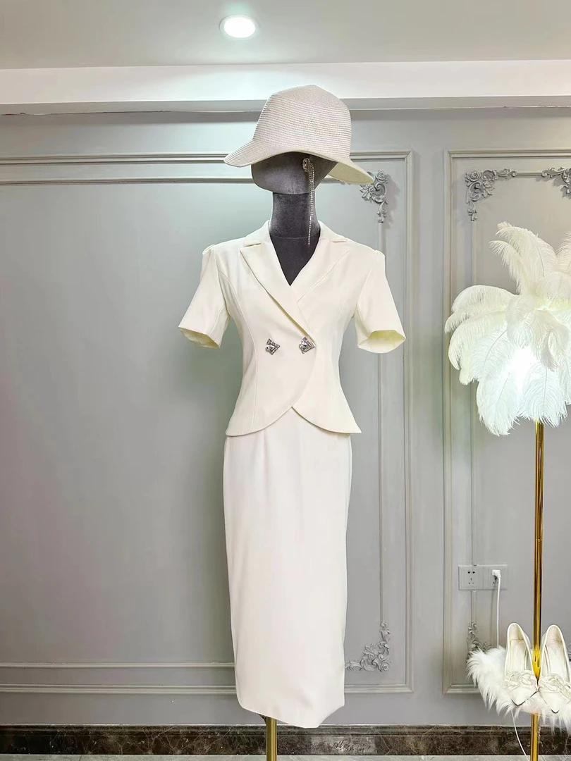 高级感轻熟御姐气质时尚修身女神范西服套装两件套显瘦