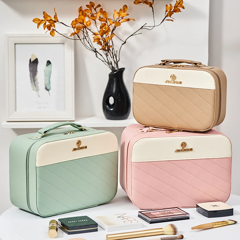 网红ins化妆包高颜值喜庆伴手礼手提箱大容量多功能化妆箱