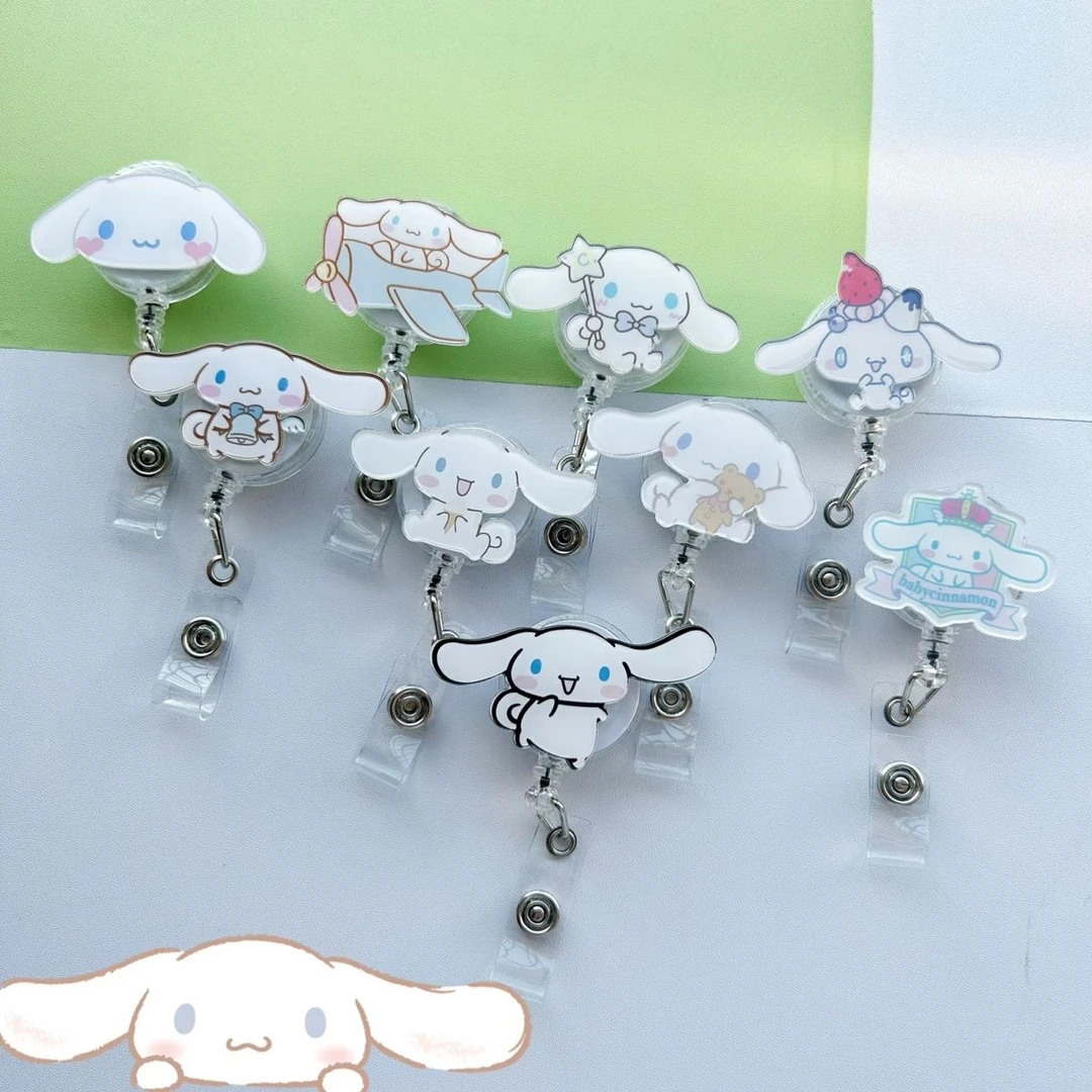 玉桂狗护士胸牌护士证件可伸缩扣易拉扣挂绳卡套学生医生工作拉伸