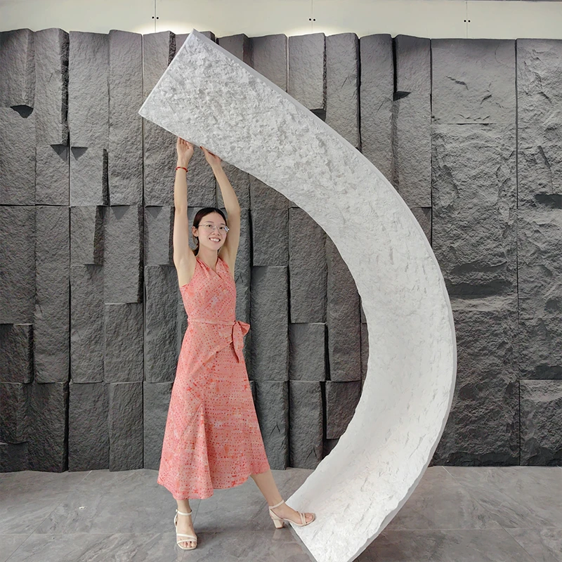 PU星月文化石0.75X3米厚度2.5公分左右可弯曲石材石皮背景墙