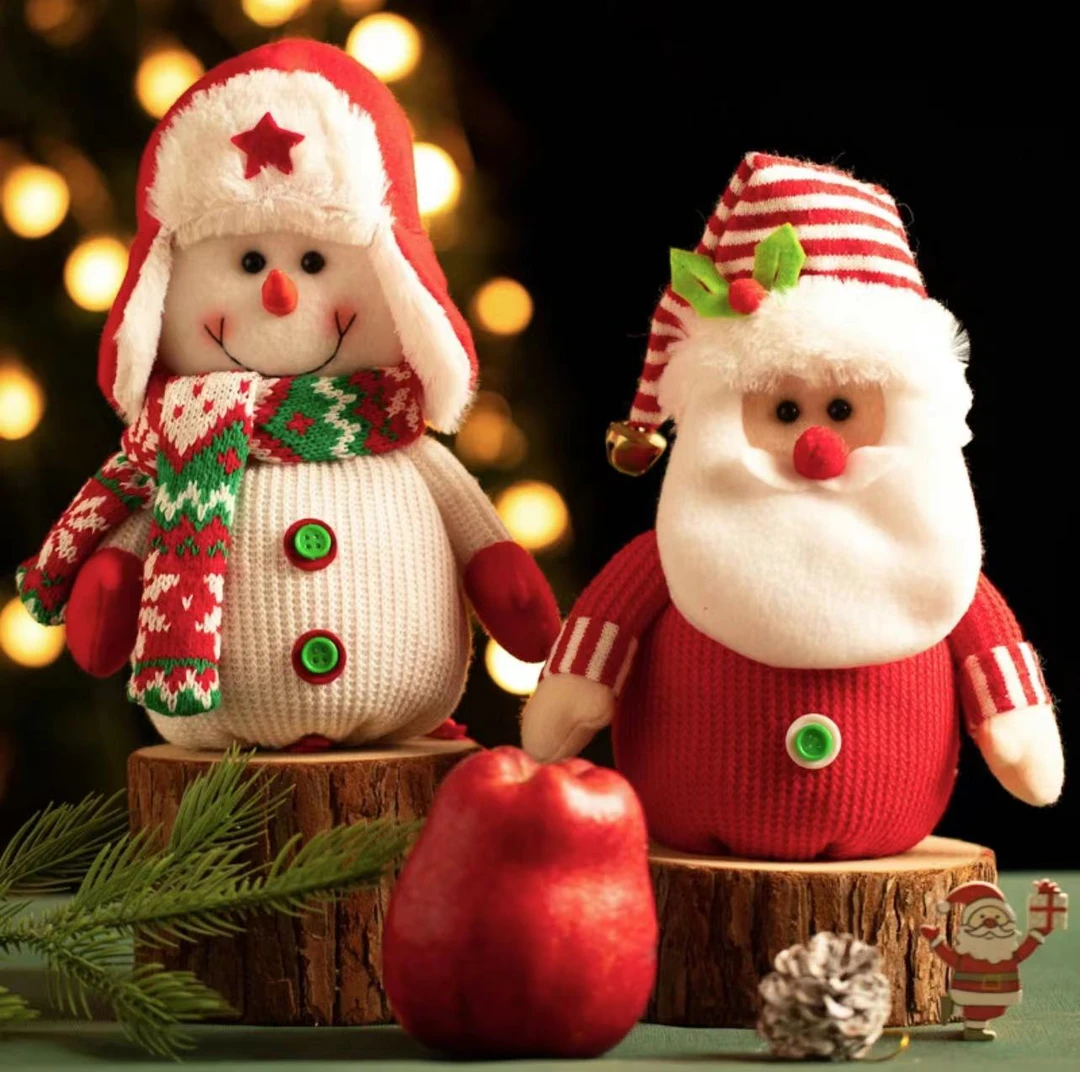 【针织纽扣Q萌大头公仔】圣诞节礼物苹果袋平安夜送老师送孩子闺蜜