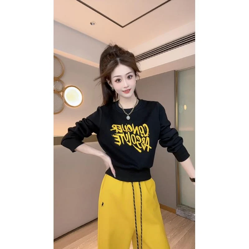 【洋气百搭】单件上衣减龄洋气时尚气质字母长袖上衣