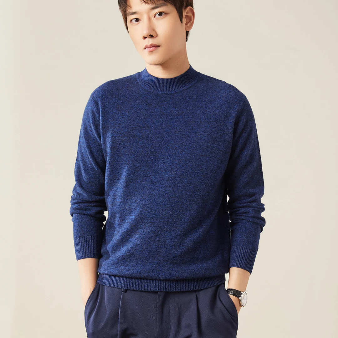 TUHUANG/兔皇半高领纯色经典保暖毛衣羊毛衫/孤品/TM55X3672/672