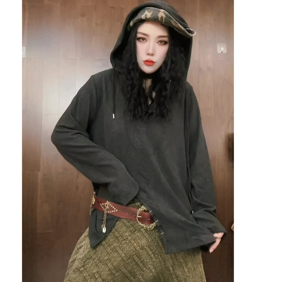 新款定制宽松开叉双面绒