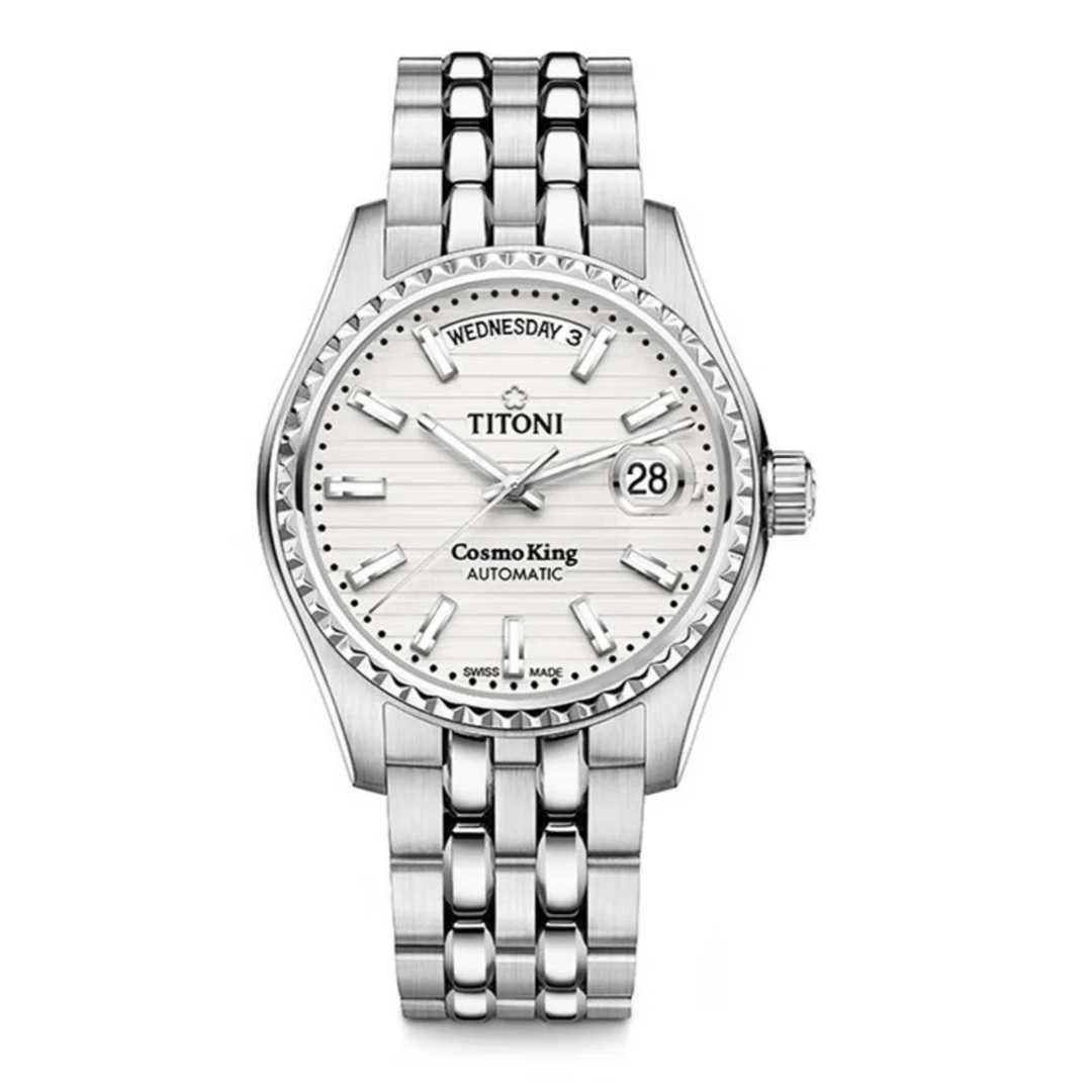 Titoni/梅花宇宙系列自动机械星期日历男士腕表40mm797 S-695