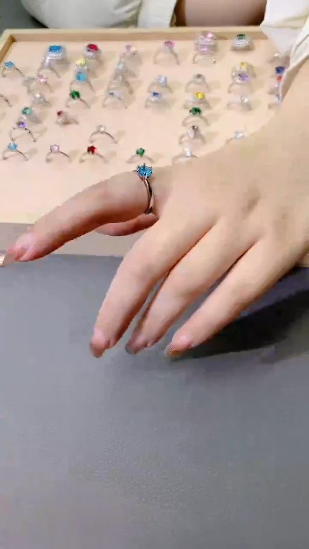 【闪购商品】烟晶戒指未镶嵌托帕石戒指.