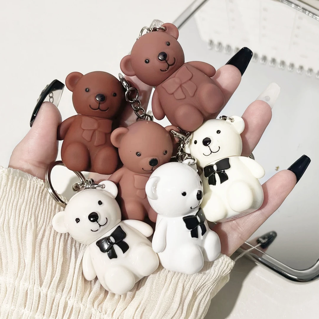 【镜面雾面】链条小熊唇泥灰粉可爱高级显白小巧便携哑光唇釉气质