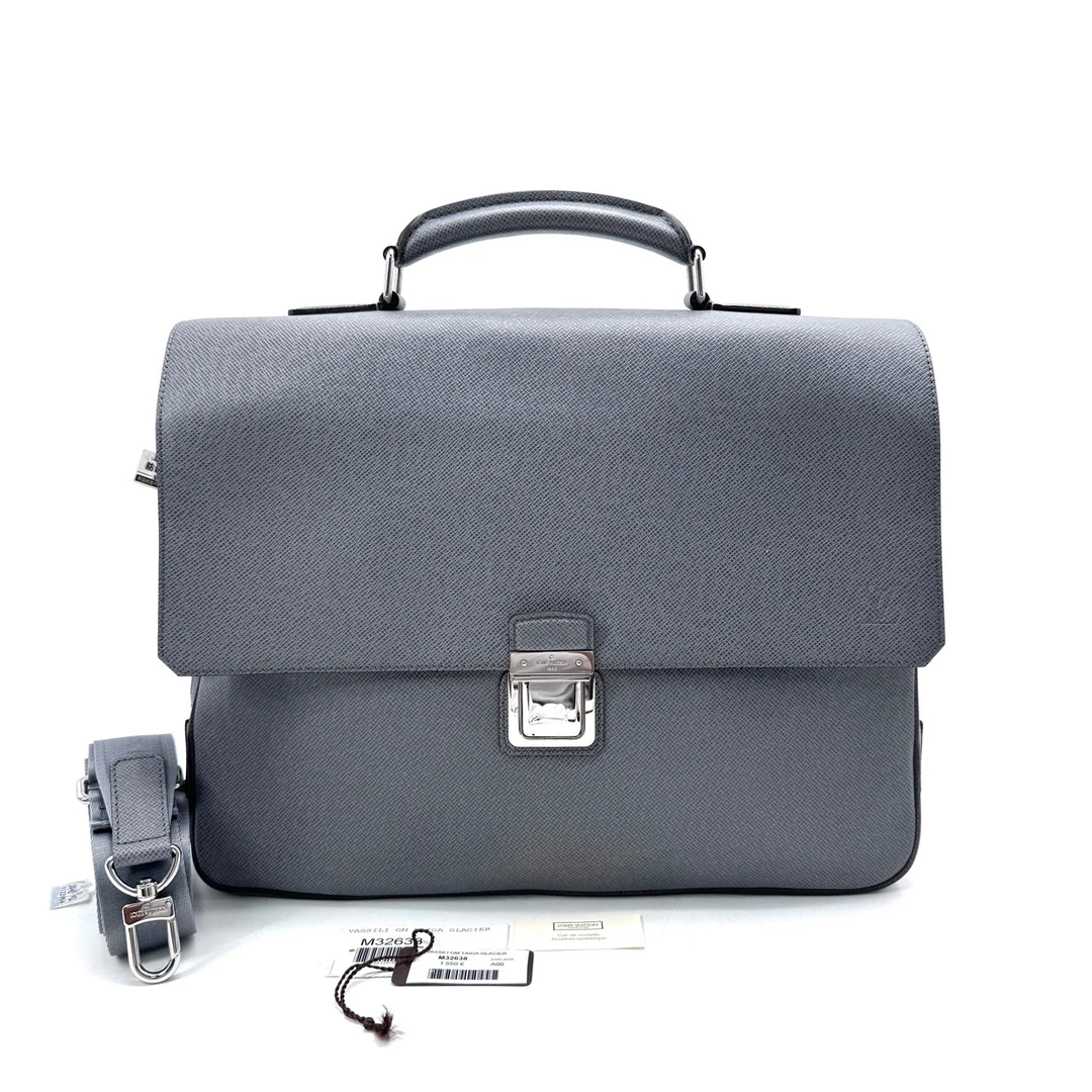 99新 LouisVuitton/路易威登 灰色全皮手提包 尺寸39/30 时尚休闲