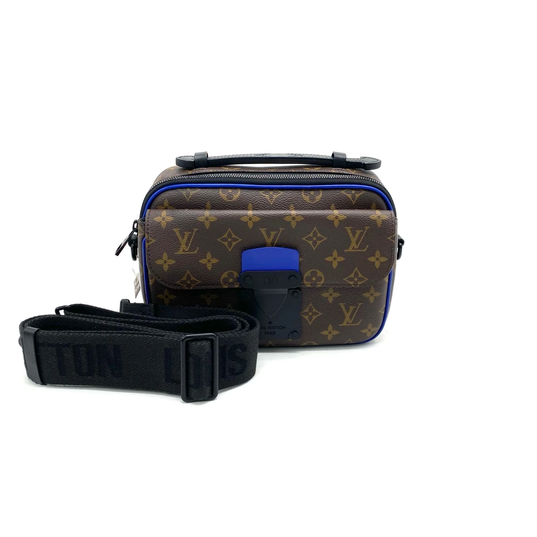 99新 LouisVuitton/路易威登 棕老花s lock邮差包 尺寸22/18 经典