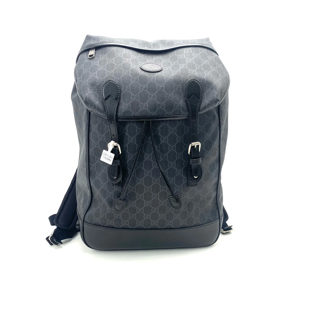 99新 GUCCI/古驰 GUCCI古驰饰互扣式双G中号男士背包双肩包 26/43