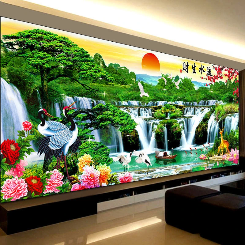 满钻贴钻流水生财魔方5d点钻钻石绣十字十字绣新款2025爆款